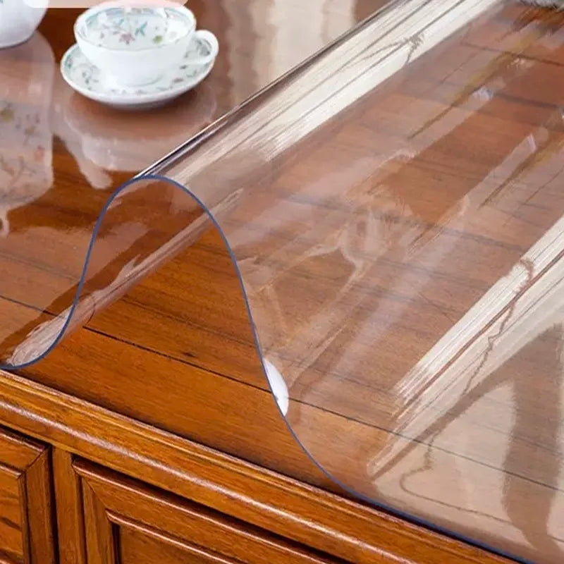 protège table transparent moderne adhésif facile nettoyage imperméable réutilisable 30x70cm 40x140cm 55x140cm table manger