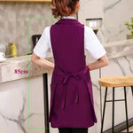 Tablier pro violet pour salon de manucure et cuisine