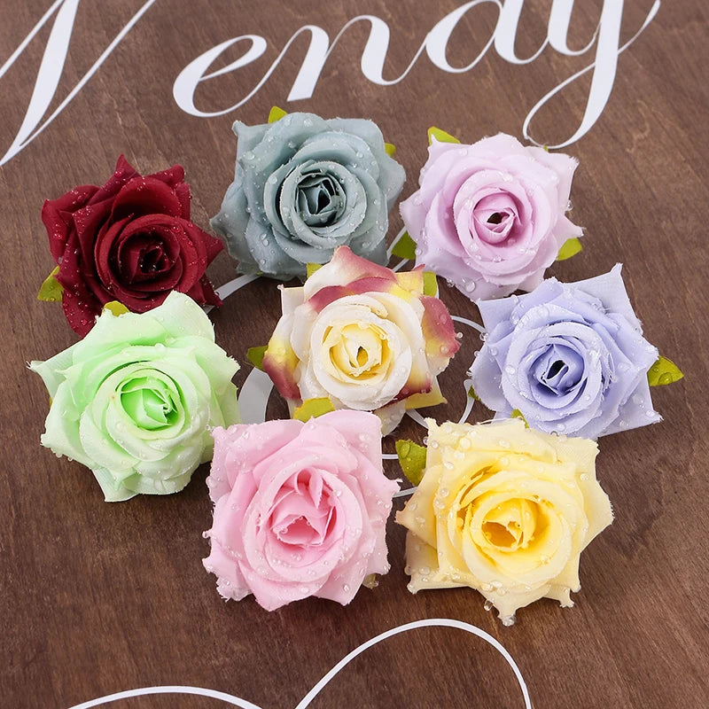 petites roses artificielles soie fleurs décoratives bouquet mariage maison jardin intérieur extérieur