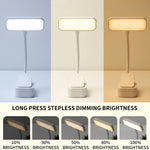 lampe lecture pince rechargeable anti lueur bleue températures luminosité flexible moderne blanc mat
