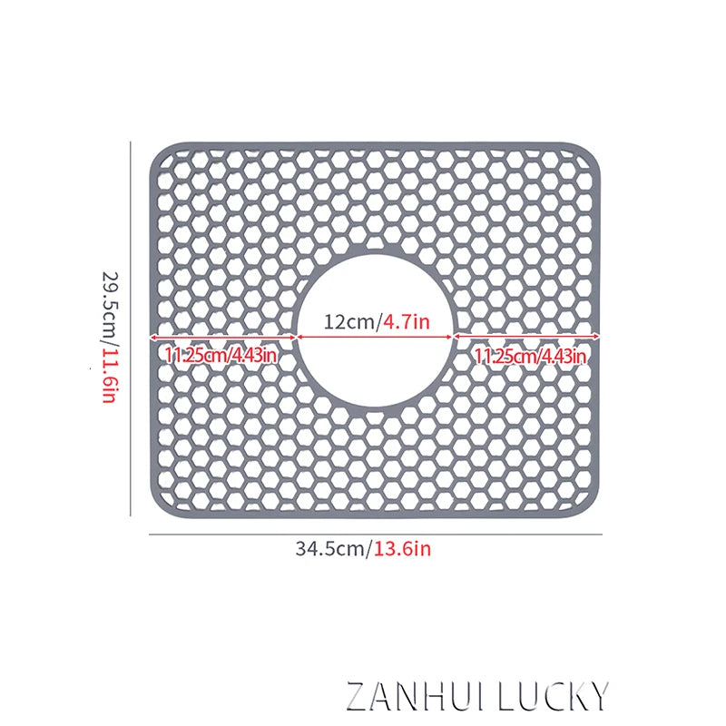 tapis cuisine silicone perforé moderne noir 200°C résistant 46.2cm 31.7cm