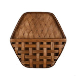 panier tressé suspension murale fleurs plantes séchées rustique bohème champêtreversible crochet