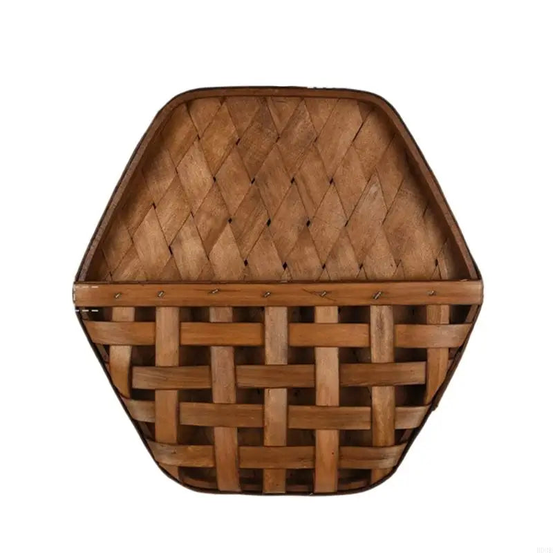 panier tressé suspension murale fleurs plantes séchées rustique bohème champêtreversible crochet