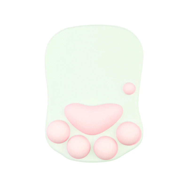 tapis souris ergonomique pattes chat noir rose clair silicone antidérapant confortable moderne semi adhésif