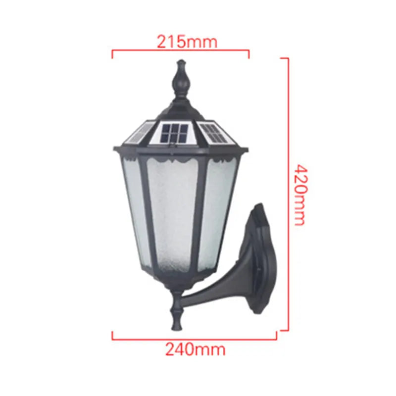 lampe murale solaire éclairage extérieur étanche ip44 led noir classique transparent oeilletsextérieur villa jardin
