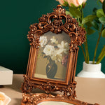 cadre photo résine bronze floral baroque vintage orné décoration murale photos paysage fleurs cliquet