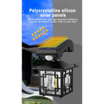 lampe murale solaire ip65 étanche led noir cadre doré verre opalin rétro capteur mouvement