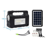 lampe poche portable système solaire rechargeable panneau solaire haut parleur radio fm bluetooth usb