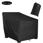 housse protection meuble extérieur noir durable imperméable chaise fauteuil plage moderne fixe cord lock