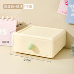 boîte rangement jaune vert rose moderne minimaliste matériau plastique opaquet tiroirs coulissants capacite 2l