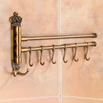 porte serviettes pivotant bronze antique ornements dorés classique vintage mural serviettes fixations visibles