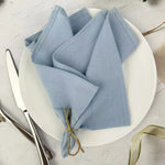 serviette table coton rose violet ruban jute décoration mariage fête rustique moderne