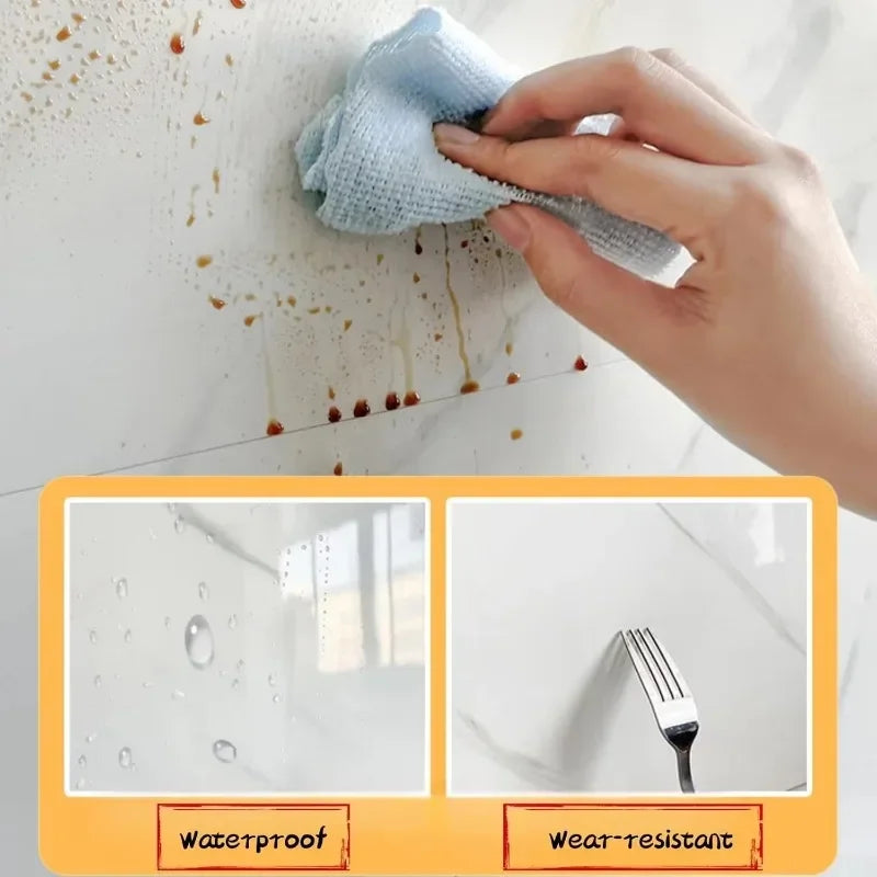 panneaux decoratifs marbre gris blanc adhesifs sol mur modernes pack 10 pieces