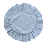 serviettes table volantes rose vert bleu clair beige décoratives maison mariage rustic