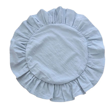 serviettes table volantes rose vert bleu clair beige décoratives maison mariage rustic