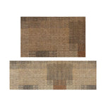 tapis cuisine antidérapant patchwork polyester résistant bactéries moderne rustique beige marron opacité