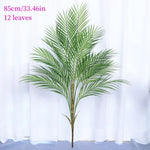 Plante artificielle palmier vert moderne 125cm feuilles plastique décoration intérieure extérieure