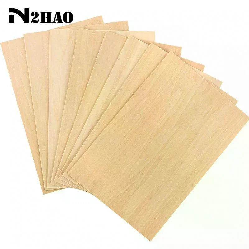 feuilles bois tilleul fines grain naturel simples artisanat 15x10cmpaque bricolage opaque inachevées