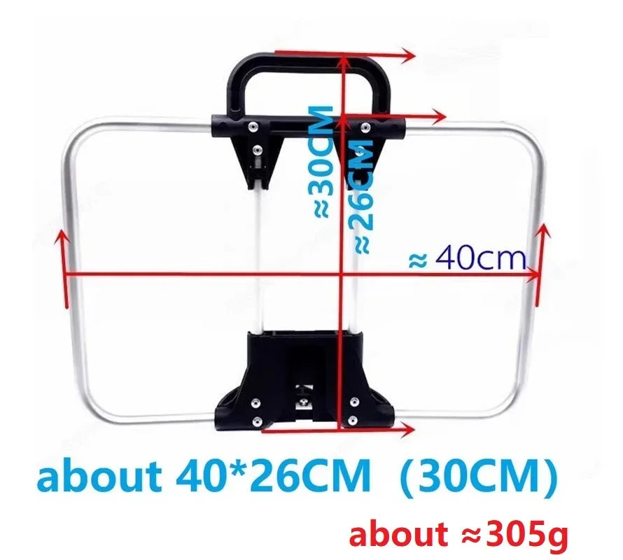 support sac dos pliant brompton aluminium alliage noir clips bandes élastiques ajustables sac dos