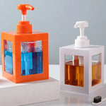 distributeur savon liquide orange blanc noir transparent moderne minimaliste 750ml 1000ml 500ml Pompe conteneur