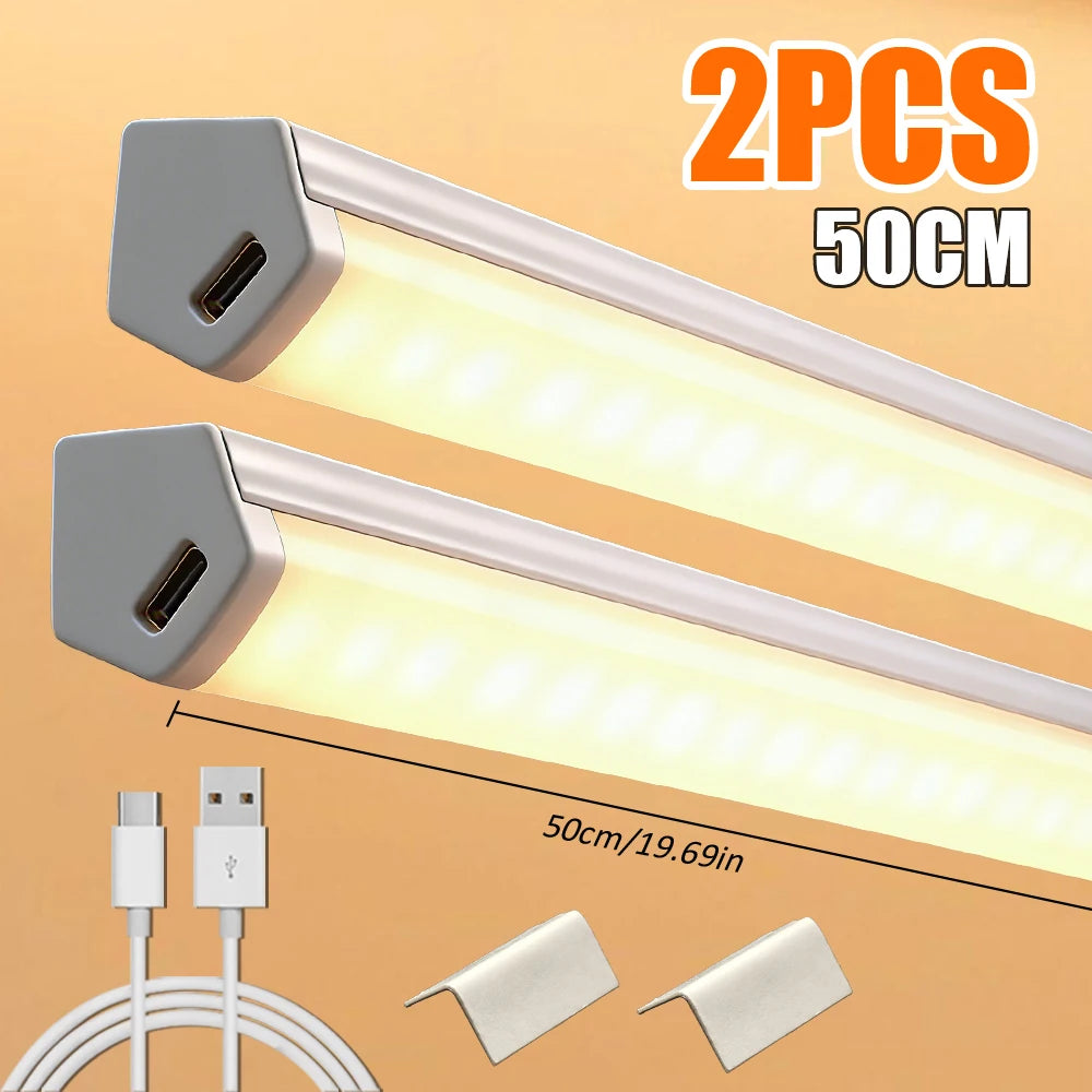 ruban lumineux led blanc moderne adhésif 30cm 50cm interrupteur tactile adjustable