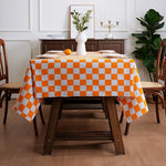 nappe table carreaux noir blanc classique réutilisable polyester coton machine été hiver printemps automne