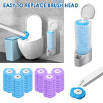 brosse toilette bleu blanc remplacement tête nettoyage mural moderne salle bain