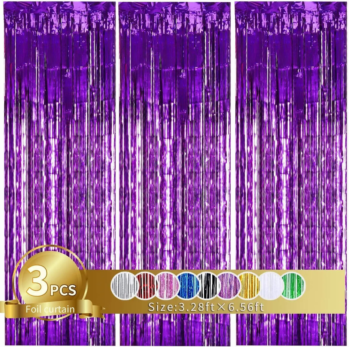 rideau tinsel or argent rose festif décoration anniversaire noël mariage festive