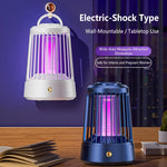 lampe anti moustiques rechargeable usb bleu moderne poignée grille protection chambre camping