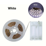 ruban led blanc blanc chaud adhésif piles aa 1m 2m 3m 5m 10m smd