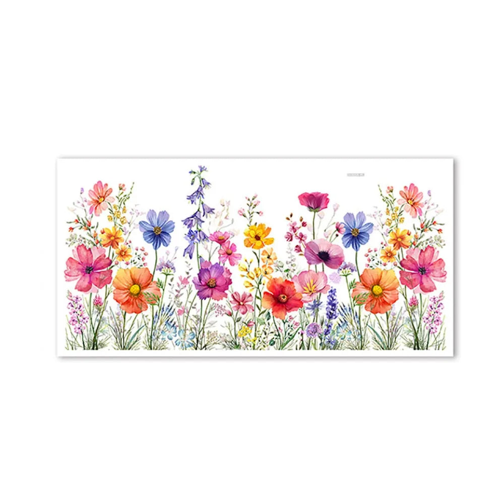 stickers décoratifs fenêtres fleurs papillons multicolores résistants eau autocollants créatifs maison art floral