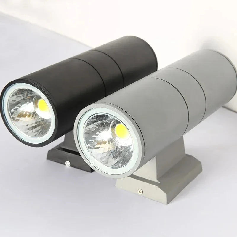 applique murale led noir gris contemporaine 10w 20w étanche ip65 aluminium