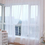 rideaux voilage couleurs variées tissu franges verticales translucides bohèmes liens dattache moderne maison