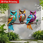 décoration murale sculpture oiseaux motifs floraux bleu vert orange contemporain