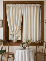 rideau blanc crème semi transparent moderne ruban franges maille fine polyesterextérieur fenêtre plate