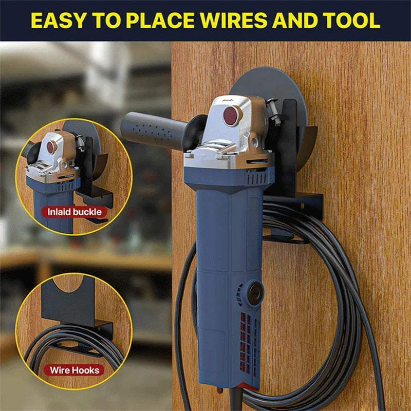 supports muraux outils électriques meuleuse angulaire vis chevilles bricolage maison industriels utilitaires