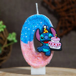 bougies numériques chiffres animées bleu rose blanches scintillantes personnages fêtes gâteaux anniversaire