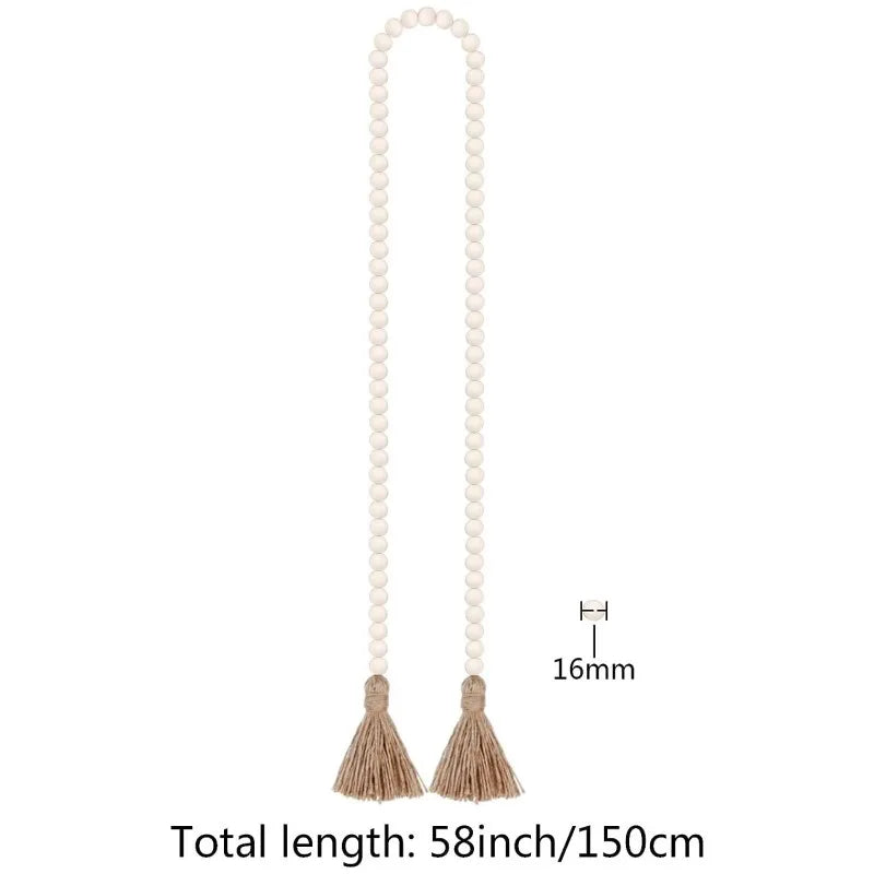 bracelet boho chic rondes tassel corde naturelle gris clair marron foncé
