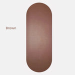 tapis yoga ovale antidérapant caoutchouc naturel 5mm beige noir texture bionique moderne fitness yoga