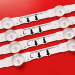 bande led leds 647mm blanc connecteurs dorés moderne électronique télévision remplacement reparations