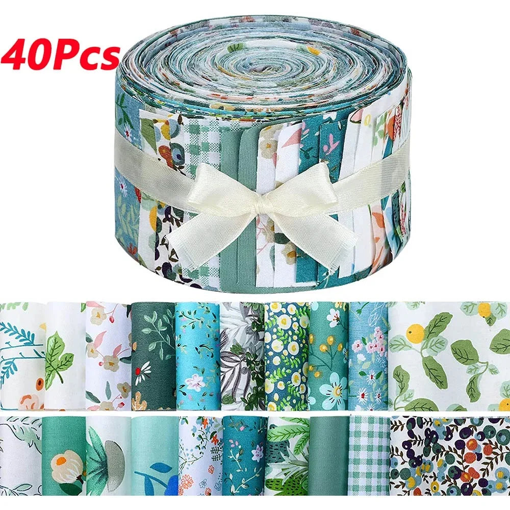 tissu imprimé fleurs multicolore coton polyester résistant bricolage couture quilting débutants bleu vert rouge