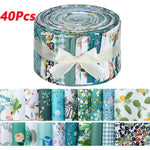 tissu imprimé fleurs multicolore coton polyester résistant bricolage couture quilting débutants bleu vert rouge