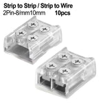 connecteur ruban led transparent 10mm strip strip wire 8mm pragmatique vis fixé
