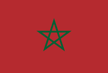 décoration intérieure drapeau marocain étoile rouge vert islamique rayures horizontales dorés polyester