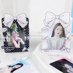 cadre photo kawaii adhésif blanc rose noir bleu clair arcs pois carreaux something nice