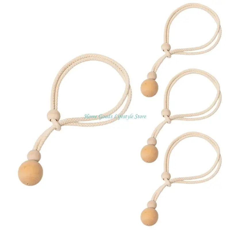 corde rideaux tressée bois beige clair moderne rustique