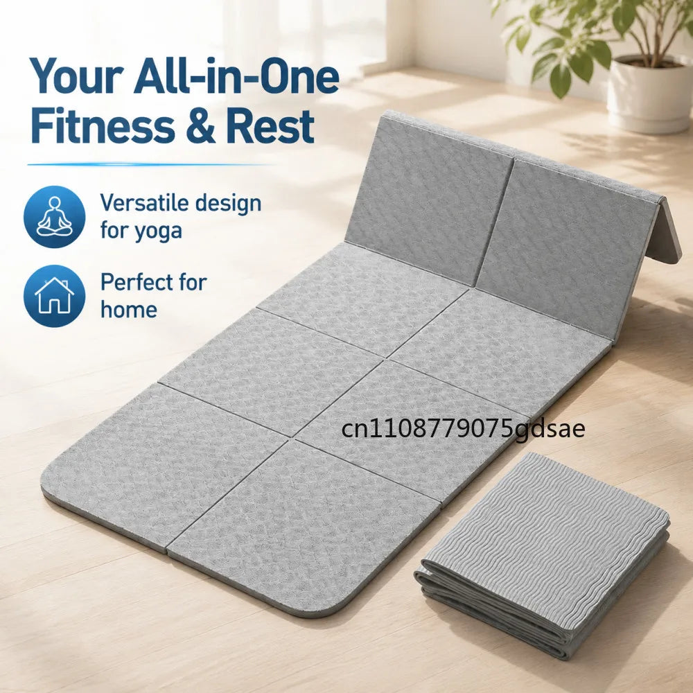 tapis yoga pliable silencieux écologique antidérapant double face fitness pilates exercices moderne