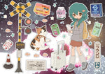 sticker dessin animé motif scolaire chat quotidien opaque manuel décoration papier variété couleurs