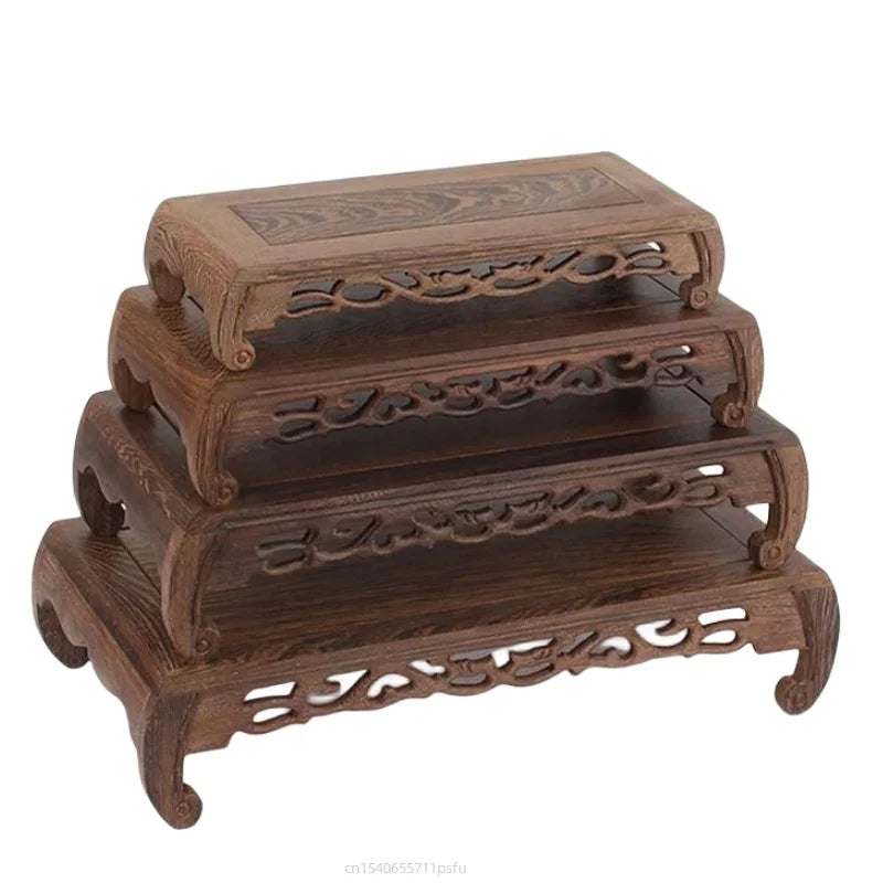 supports bois plantes étagère rangement pots fleurs intérieur table présentation meuble rangement bonbons base