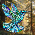 colibri tortue mosaïque verre coloré artisanal tiffany chaîne dorée décoration suspendue maison jardin